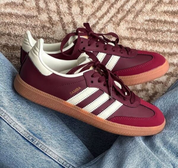 First Copy Adidas Originals Samba Maroon - Image 6