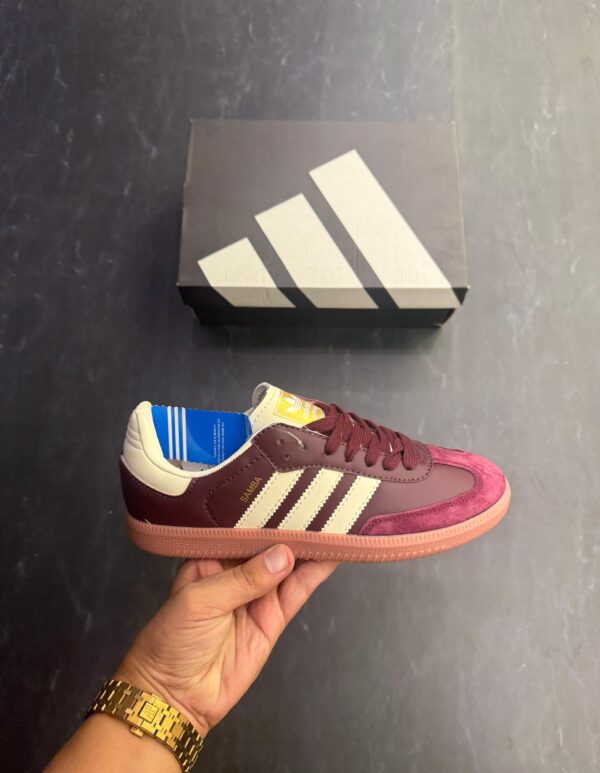 First Copy Adidas Originals Samba Maroon - Image 2