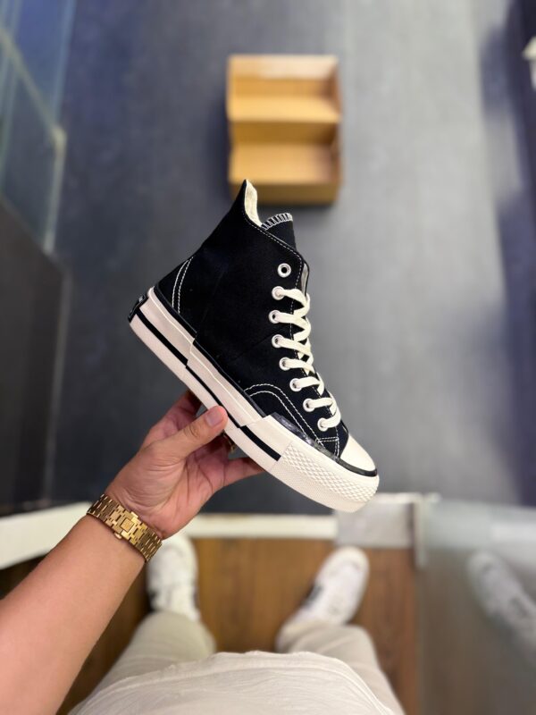 First Copy Converse Chuck Mid Plus Black White - Image 4