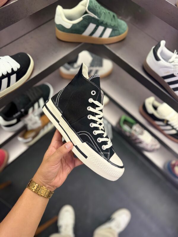First Copy Converse Chuck Mid Plus Black White - Image 2