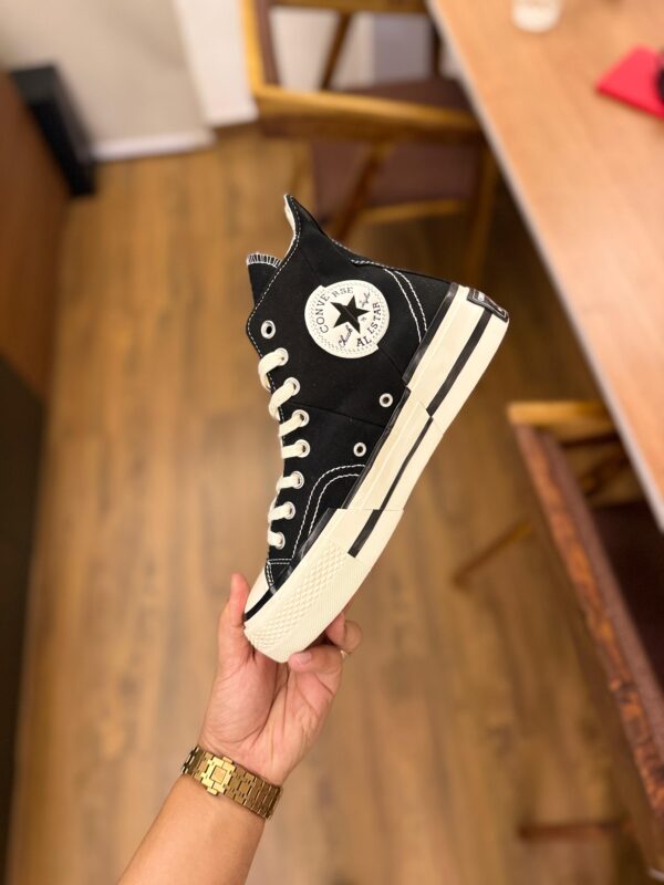 First Copy Converse Chuck Mid Plus Black White - Image 3