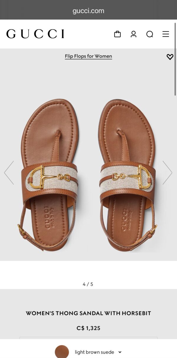 First Copy Gucci Thongs Sandals for Women - Image 3