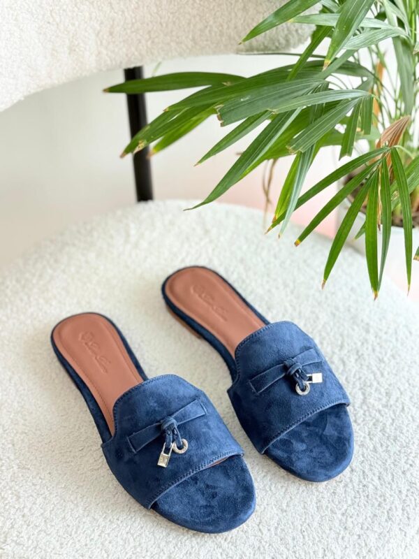 First Copy Loro Piana Summer Charms Sandals in Suede Goatskin - Image 5