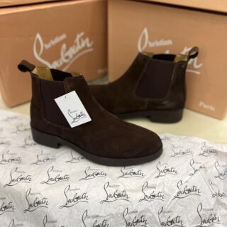 First Copy Louboutin Suede Boots for Men