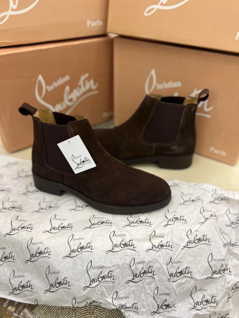 First Copy Louboutin Suede Boots for Men (10)