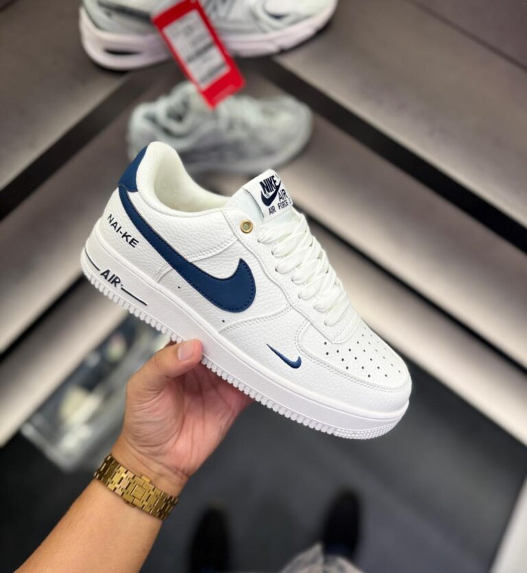 First Copy Nike Air Force 1 White Navy Naike Edition (1)