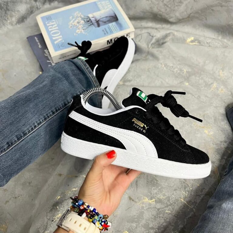 First Copy Puma Suede Classic XL Black White (3)