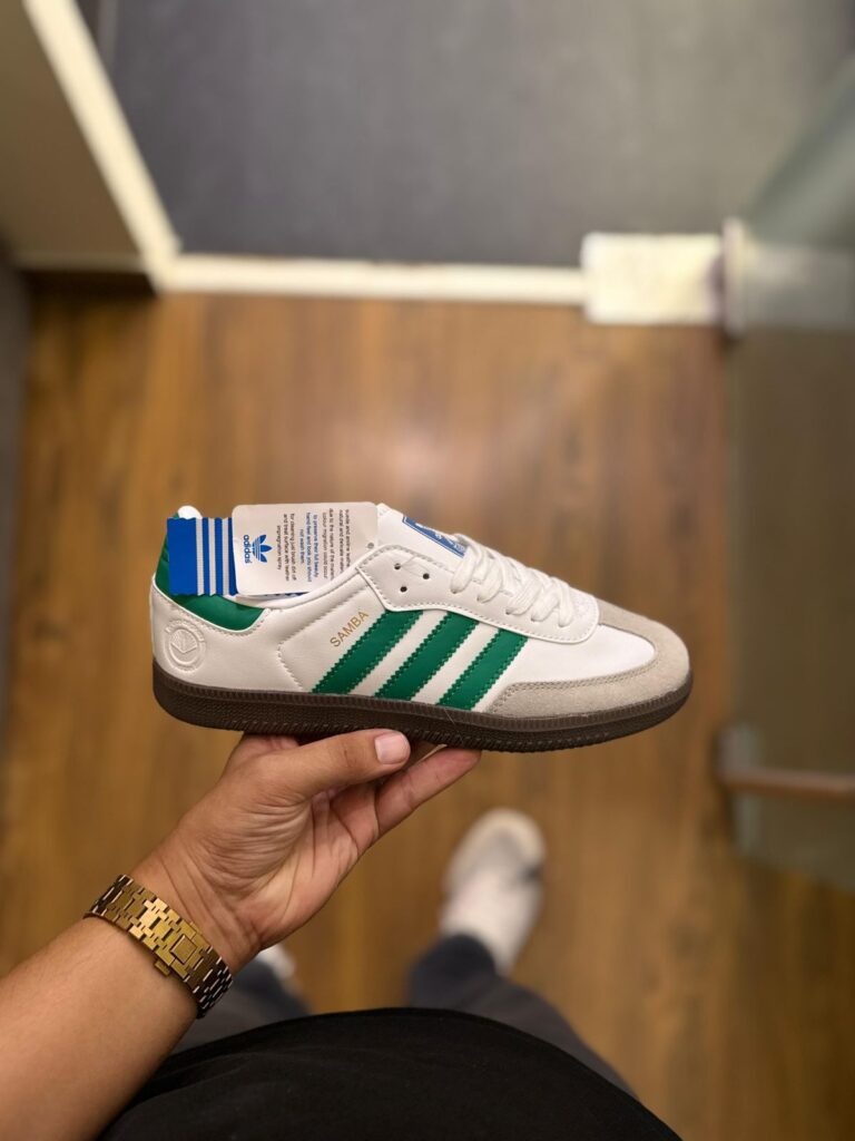 First Copy Adidas Originals Samba White Green (3)