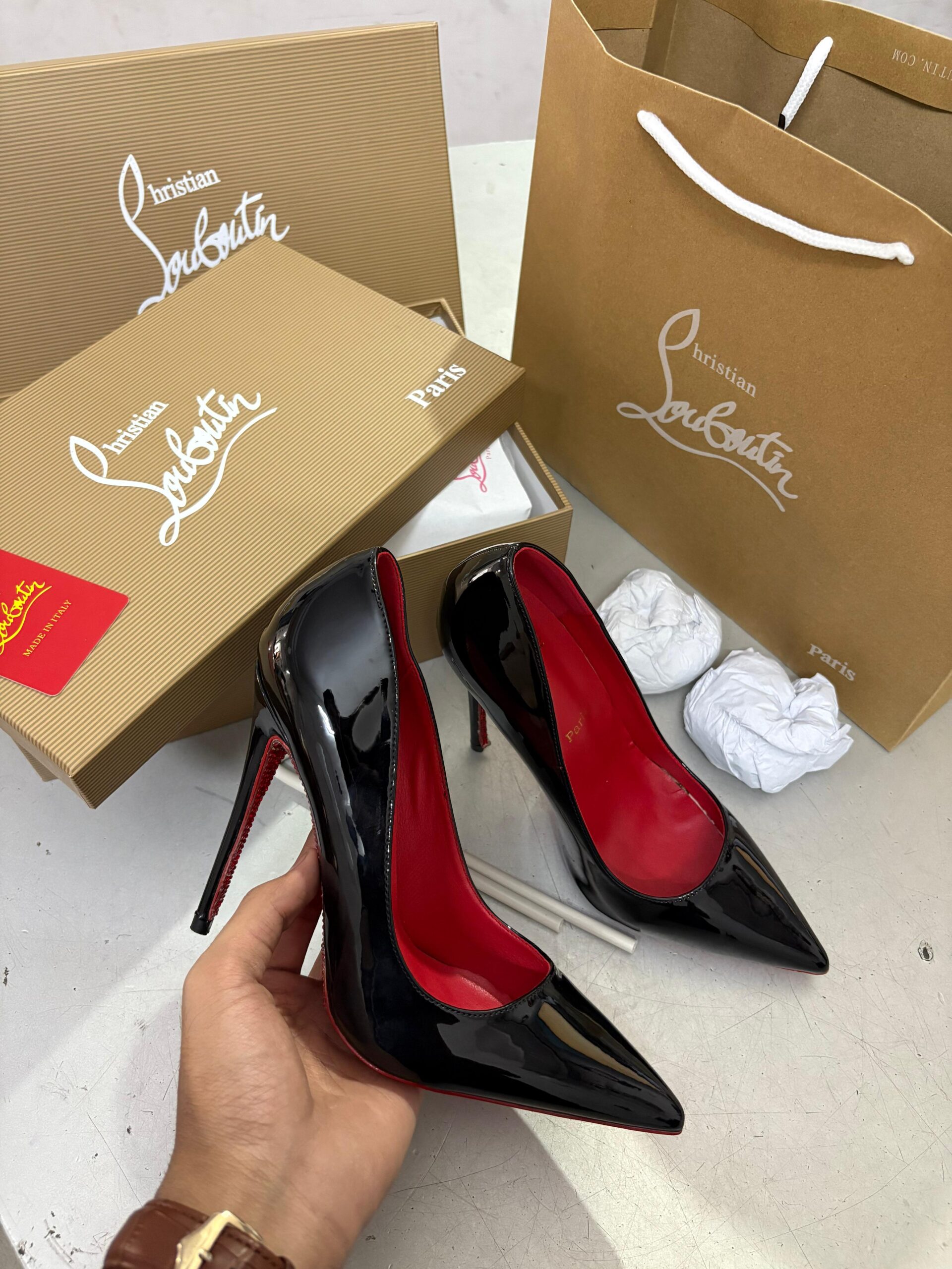 First Copy Christian Louboutin Black Heels - Image 5