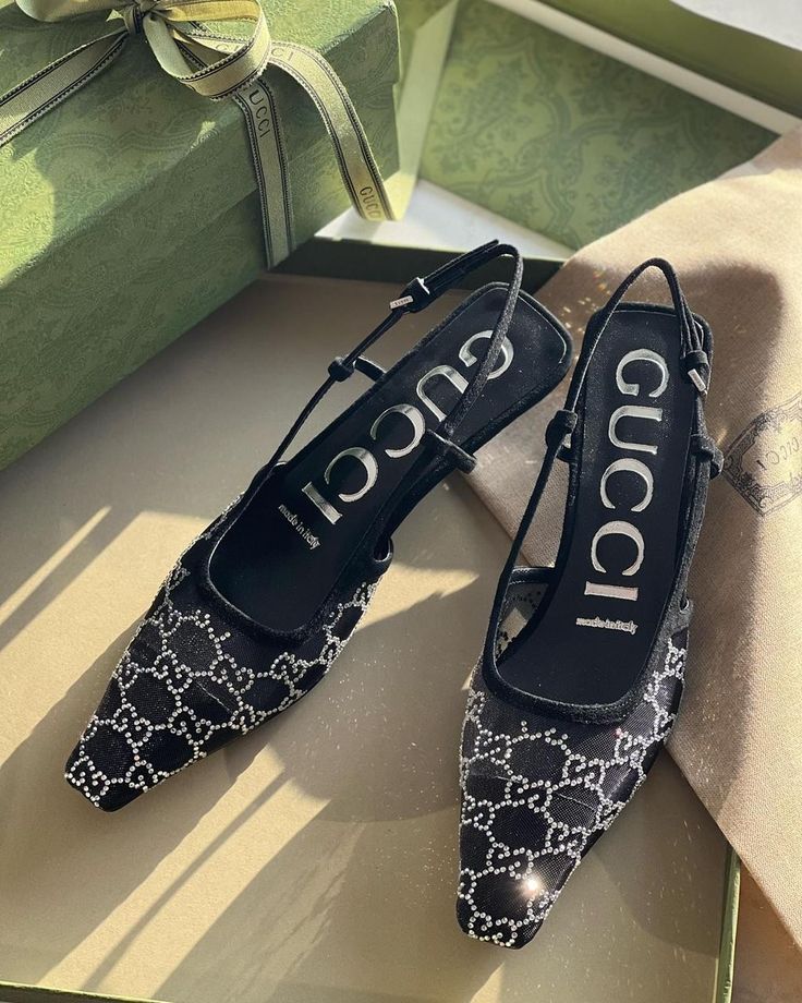 First Copy Gucci GG Crystal Slingback Pump - Image 2