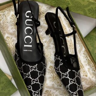 First Copy Gucci GG Crystal Slingback Pump