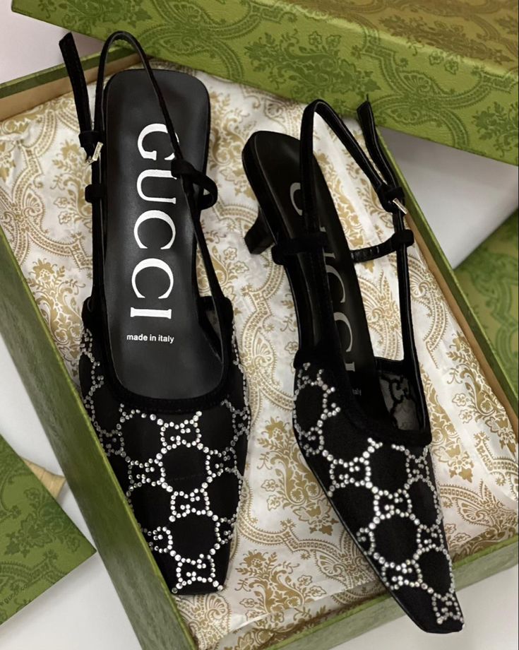 First Copy Gucci GG Crystal Slingback Pump