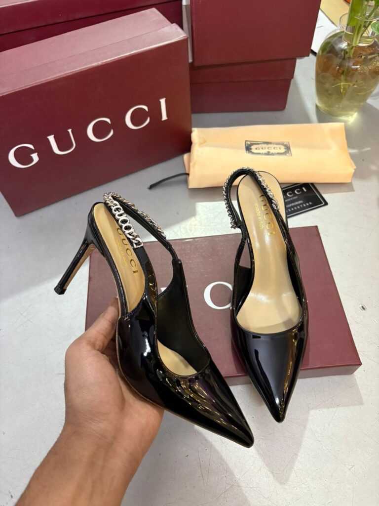 First Copy Gucci Women's Signoria Embellished Slingback Pumps (2)